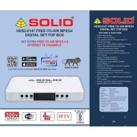 SOLID HDS26147 DVBS2MPEG4 FullHD FTA SetTop Box with SOLID OTT Ap